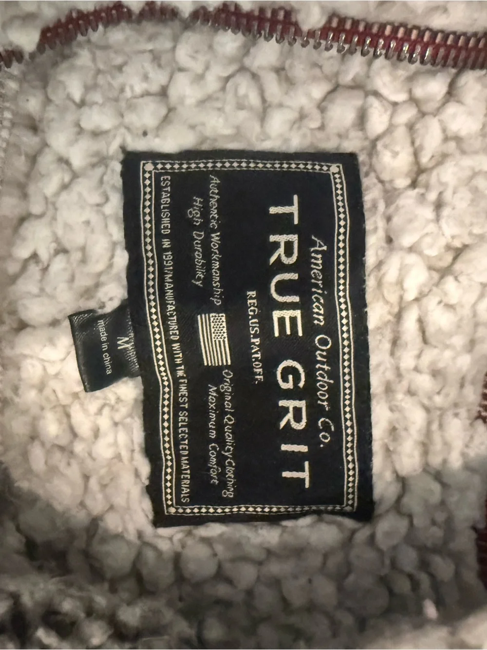 True Grit Cream Sherpa Half-Zip Turtleneck Pullover
